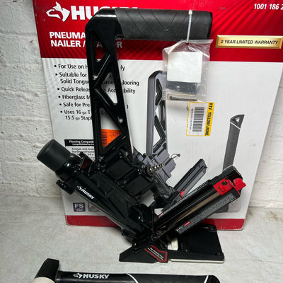 Husky Pneumatic 3-in-1, 2 in. Flooring Nailer and Stapler 15.5-Gauge & 16-Gauge