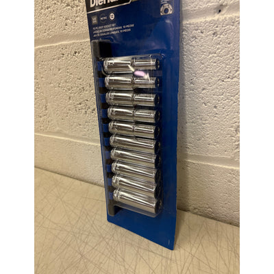 DieHard 1/2" Drive 12-Point Deep Socket Set Metric 10-Piece Hand Tool - DHP55256