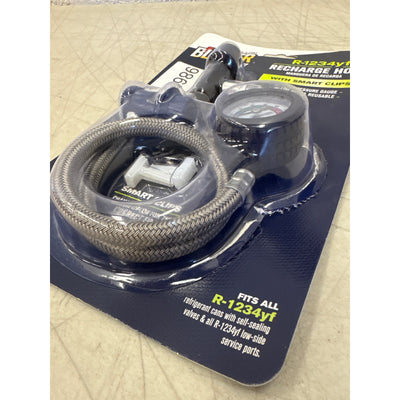 Blaster Recharge Hose with Smart Clips, In-line Pressure Gauge R1234yf