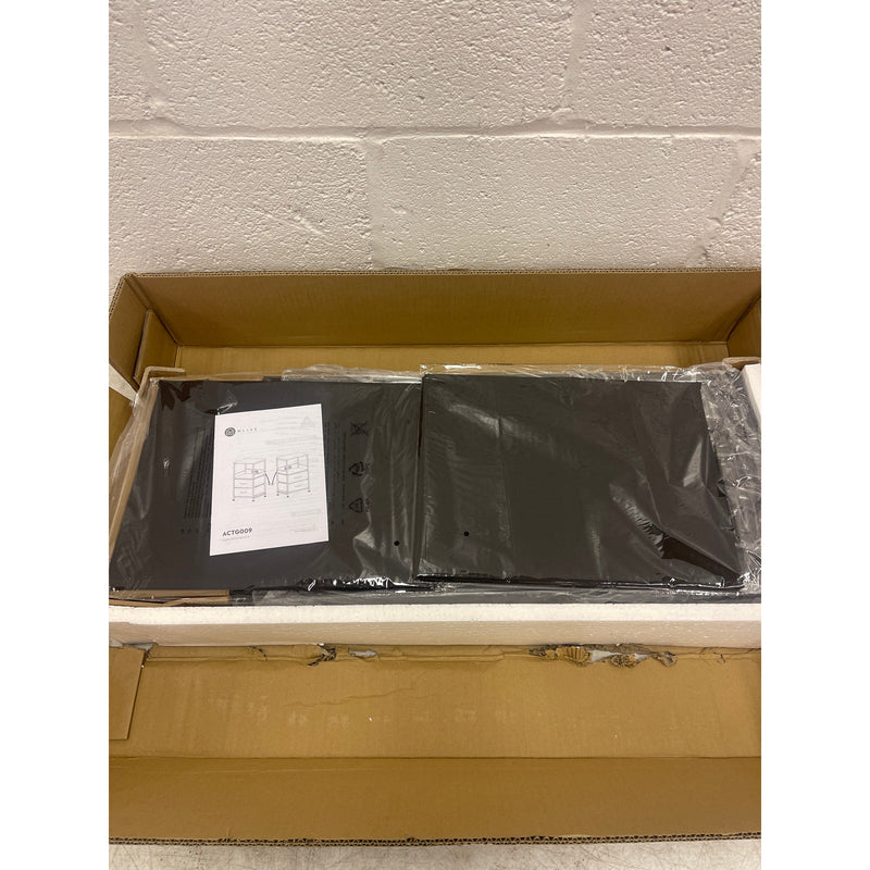 WLIVE Night Stand Set of 2 with Charger Station, Black, 2 Fabric Drawers