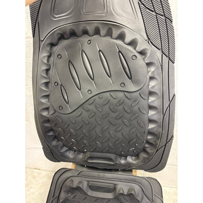 Autocraft Rubber Floor Mat Set 4 Pieces Fits Trucks, Black - ACFS4581B