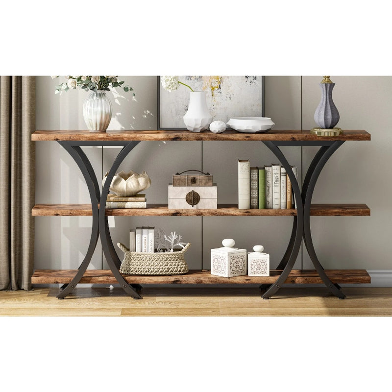Tribesigns 70.8" Console Table Industrial Sofa Table, 3-Tier Shelves See Details