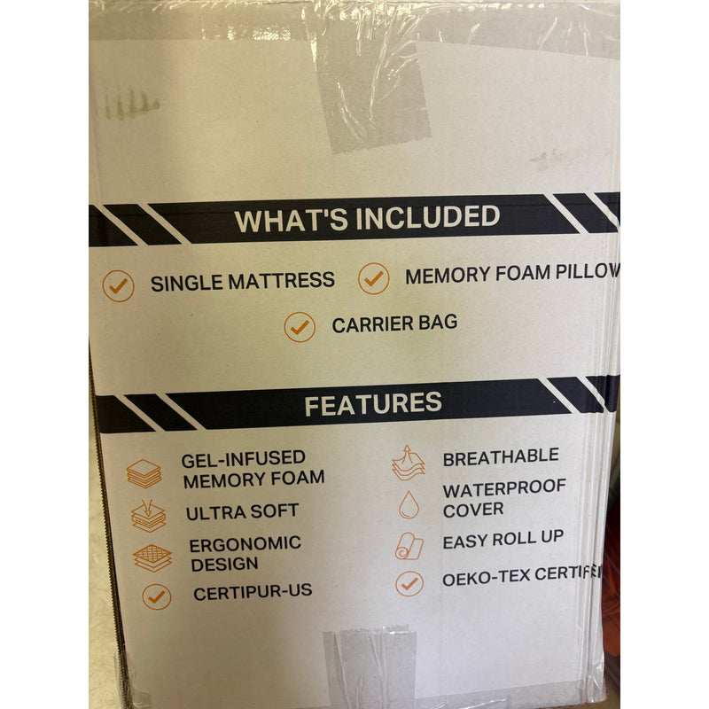 Mason & Co- Memory Foam Camping Pad Gel Infused Travel Bed w/ Pillow & Carry Bag