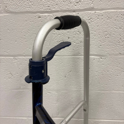 Drive Medical Trigger Release Folding Walker, Brushed Steel, 2 Wheels, 10226-1