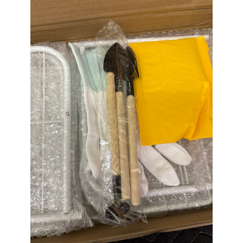 8-Tiers 9-Pot Metal Plant Stand, 55" Tall Plant Shelf Multiple Plants Metal White