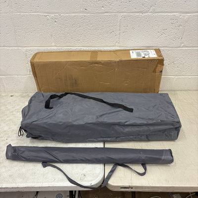 Portable 2-Person Folding Chair with Removable Umbrella, Center Storage - Gray