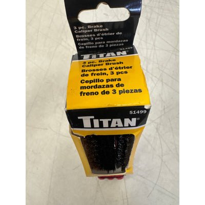 Titan Products 3 Piece Brake Caliper Brush, Stainless Steel, Brass, Soft Plastic