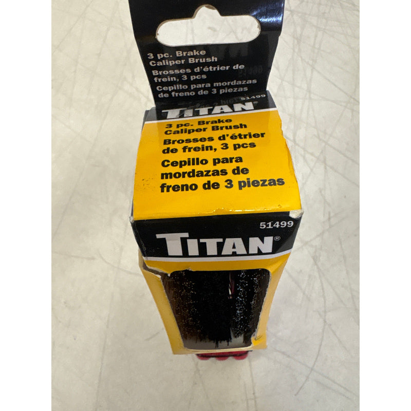 Titan Products 3 Piece Brake Caliper Brush, Stainless Steel, Brass, Soft Plastic