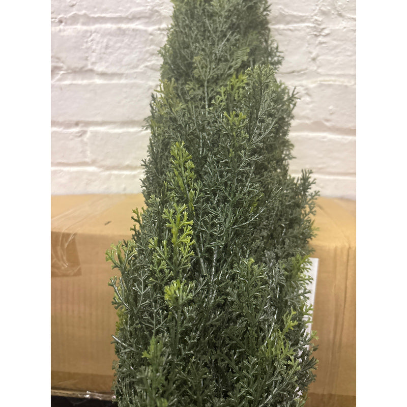 Tresil Two-Pack 4-Feet Artificial Cedar Tree with Pot, Home Decor, Plants, Green