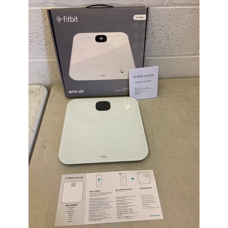 Fitbit Aria Air Bluetooth Digital Body Weight and BMI Smart Scale, White