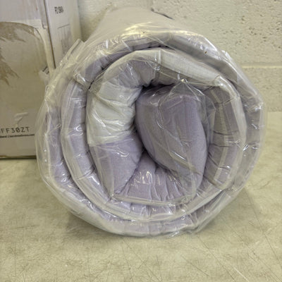 LUCID Lavender Infused 2" Memory Foam Mattress Topper Full Size w 5 Zones Purple