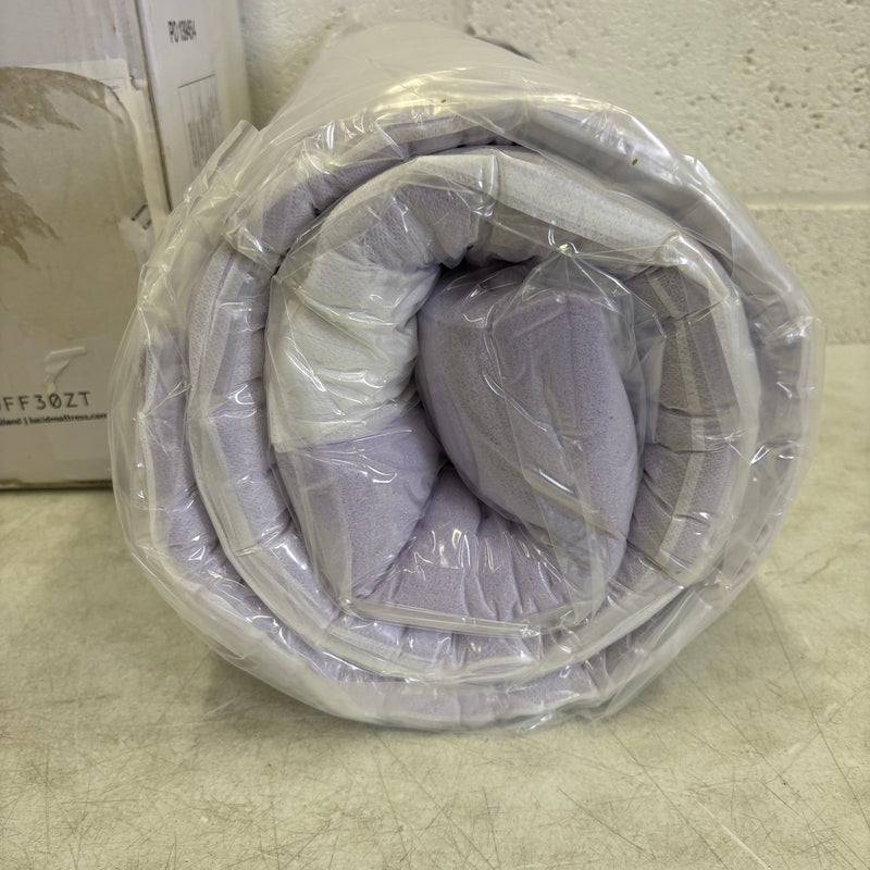 LUCID Lavender Infused 2" Memory Foam Mattress Topper Full Size w 5 Zones Purple