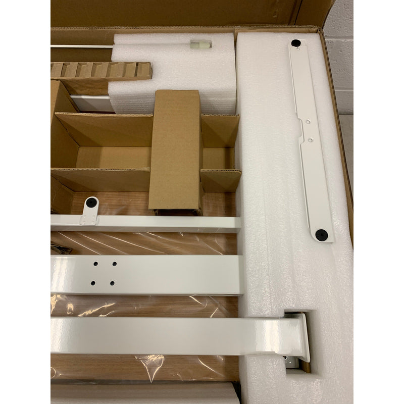 FLEXISPOT Standing Desk Electric Stand Up Desk White / Tan 24"D x 40"W x 28"H