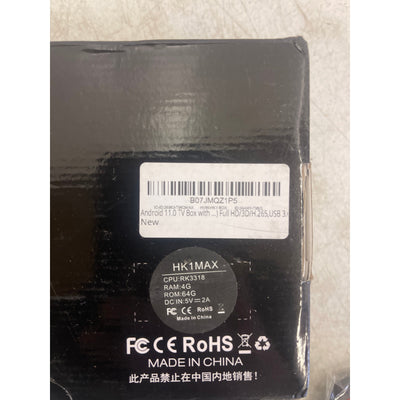 HK1 MAX Android 10.0 TV Box 4GB RAM 32GB ROM 2.4G/5G Dual WiFi MISSING CORDS