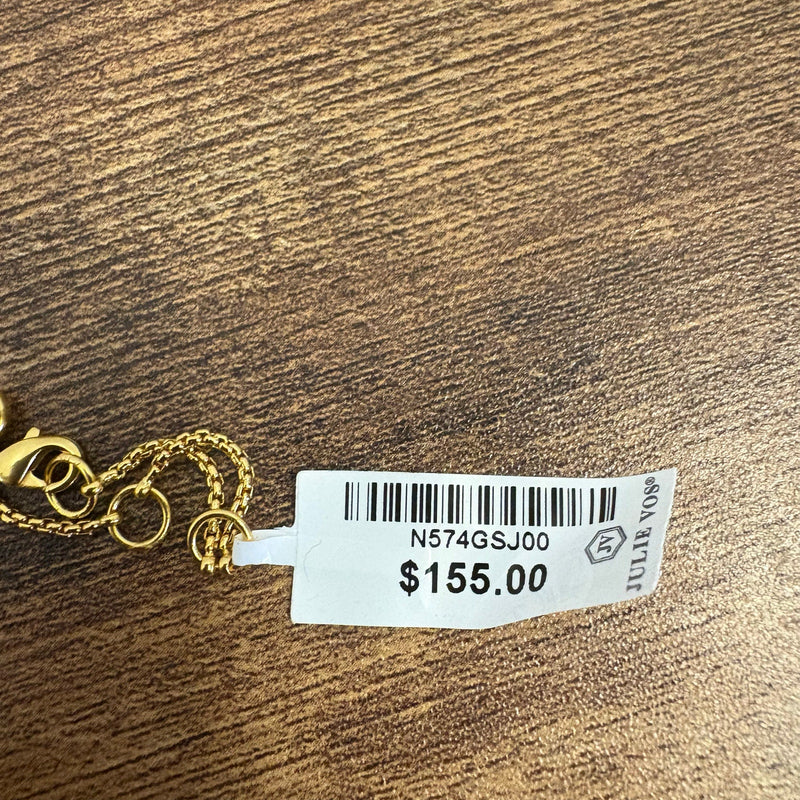 Julie Vos Rainbow Delicate Charm Necklace 24K Gold Plated - Shades of Jade