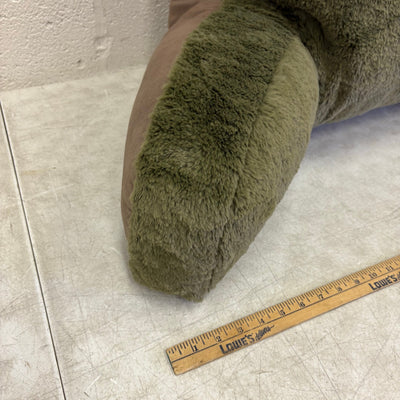 UGG Plush Backrest Pillow, 36"W x 20"H Reading Pillow Soft - Green Fuzzy Design