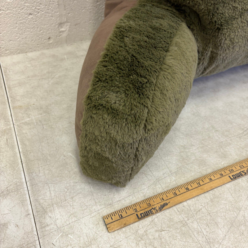 UGG Plush Backrest Pillow, 36"W x 20"H Reading Pillow Soft - Green Fuzzy Design