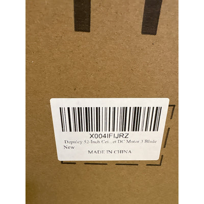 Depuley 52-Inch Ceiling Fan with Light, 3 Blade Flush Mount Low Profile - White