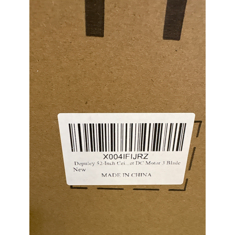 Depuley 52-Inch Ceiling Fan with Light, 3 Blade Flush Mount Low Profile - White