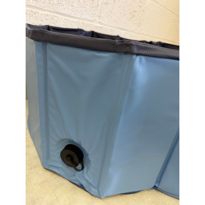 Jasonwell Foldable Dog & Pet Bath / Pool, 39.5", Blue, PVC material, Easy Drain