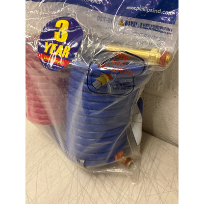 Phillips 15' POLAR AIR Coiled Air Hose - Red/Blue with Power Grip - 11-5150