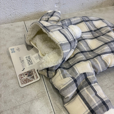 Koolaburra by UGG Pet Alfie Pajama w Hood Dog 17-18" Collar Gray Plaid - Large