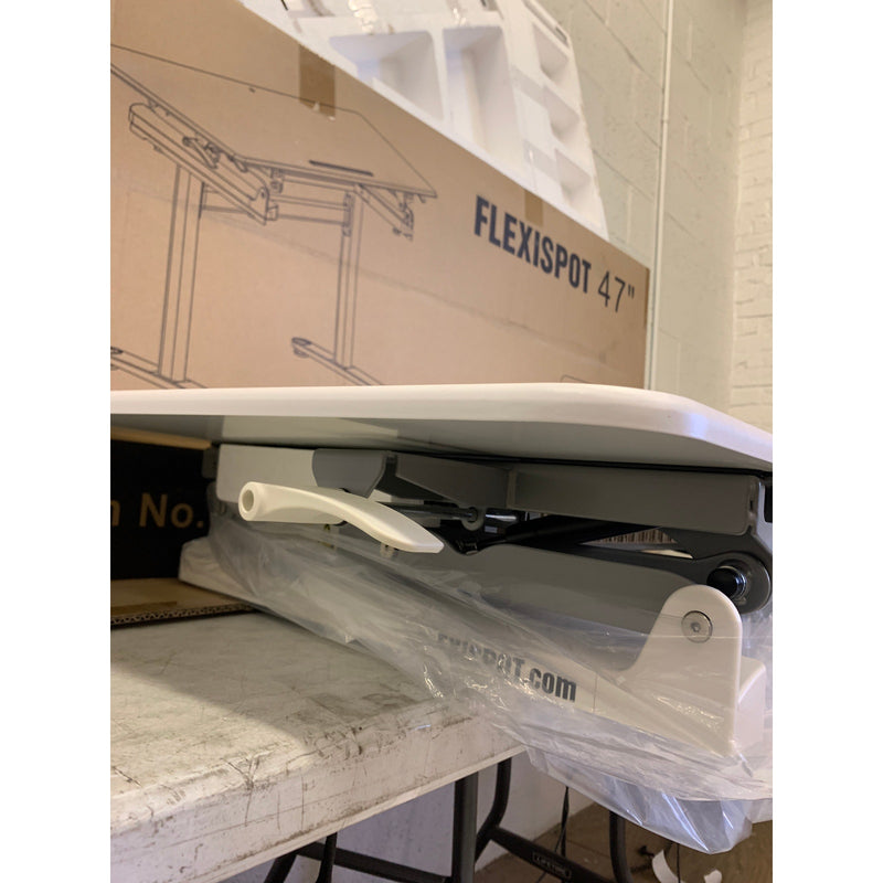 FlexiSpot 47"x 23" Adjustable Standing Desk 12-Height Manual Adjust MS1W White