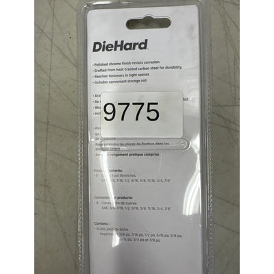 DieHard 8-Piece SAE Crowsfoot Wrench Set for Tight Spaces, Hand Tools DH50115