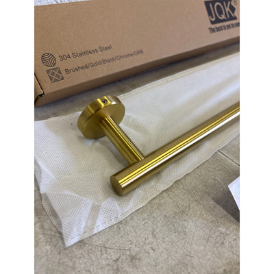JQK Bath Towel Bar, 27" Brushed Light Gold Towel Rack Bathroom Stainless Steel
