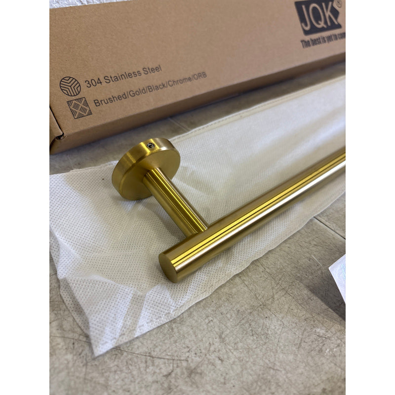 JQK Bath Towel Bar, 27" Brushed Light Gold Towel Rack Bathroom Stainless Steel