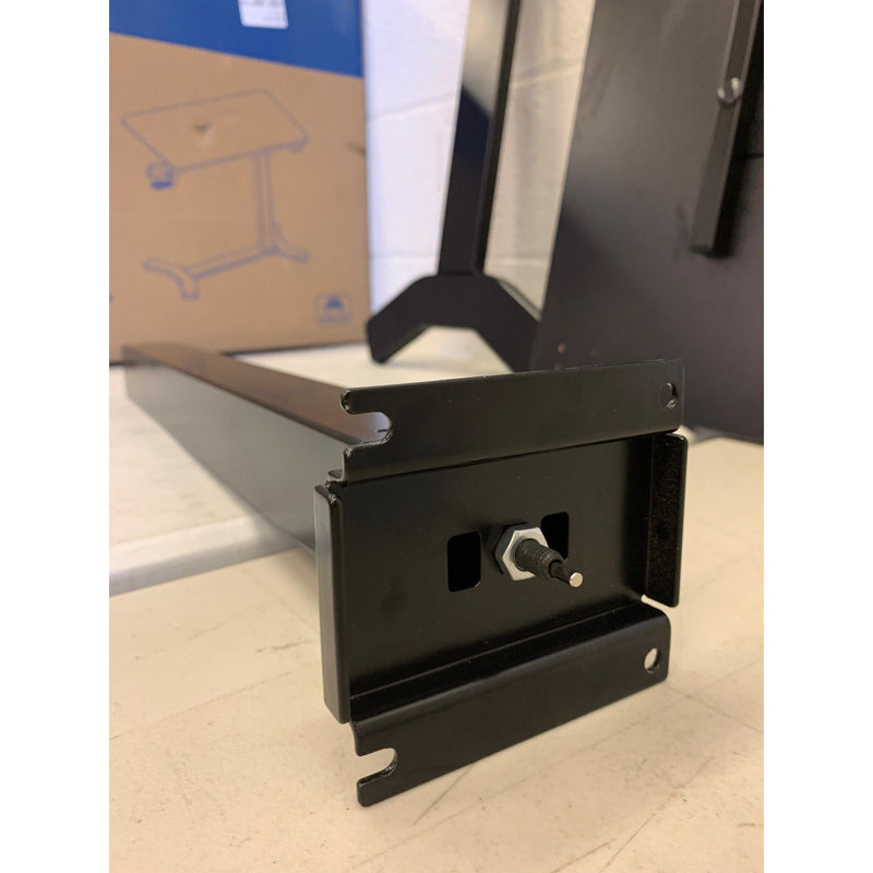 FLEXISPOT Adjustable Sliding Bedside Table w Hidden Casters 32in x 18in BLACK