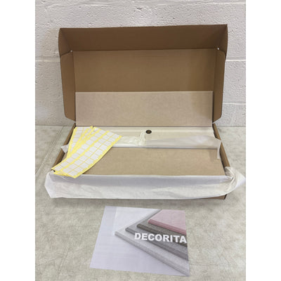 DECORITA Shiplap Felt Wall Panels 23-SqFt Interior Wall Decor, Light Camel 24pcs