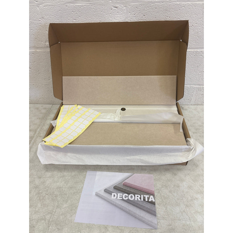 DECORITA Shiplap Felt Wall Panels 23-SqFt Interior Wall Decor, Light Camel 24pcs