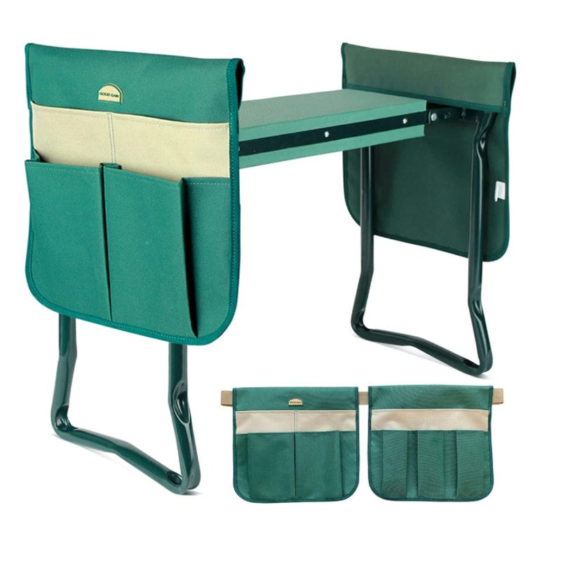 G GOOD GAIN- Garden Kneeler Seat Gardening Stool Widen Soft Kneeling Pad- Green