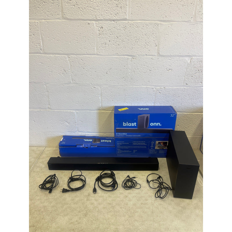 Onn. 32" 2.1 Soundbar with 2 Speakers & Wireless Subwoofer, Bluetooth, 480 Watt