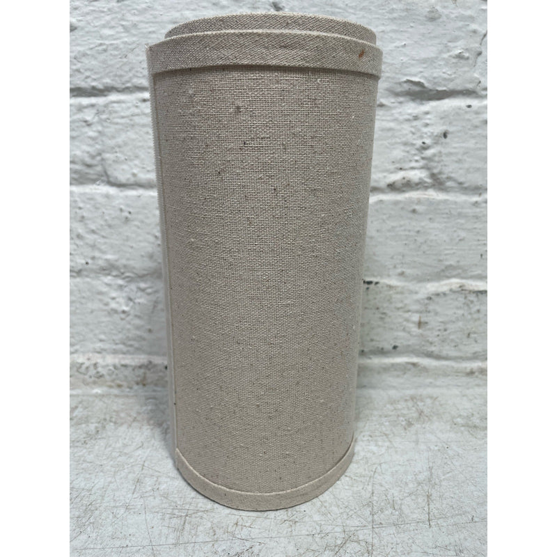 Cinkeda 23.5" USB Table Lamp w Linen Lampshade, Lightbulb Included Brown Rattan