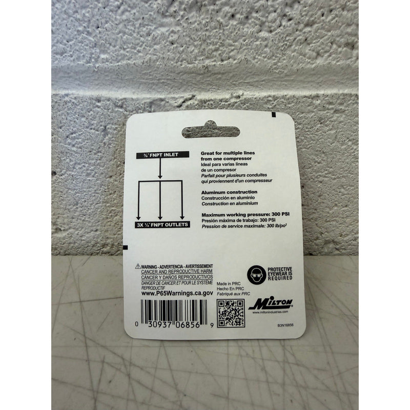 Milton S685-6 Three in One 3/8" FNPT Hose Manifold