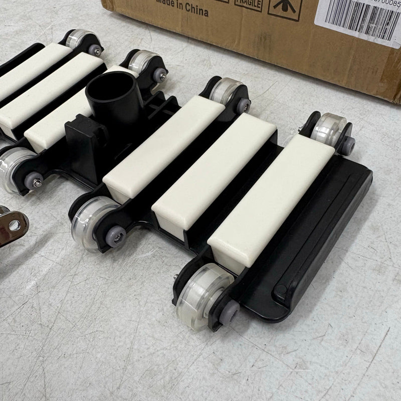 14in Pool Vacuum Brush Head Plastic Handheld Pool Purge Suction Cleaner w Wheels