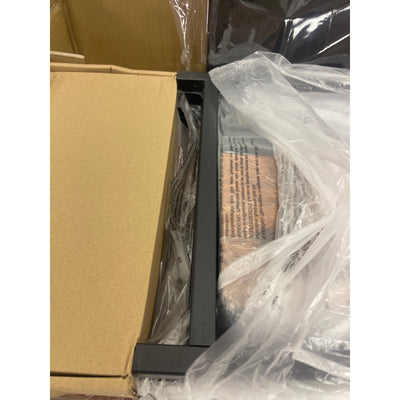 WLIVE Night Stand Set of 2 with Charger Station, Black, 2 Fabric Drawers