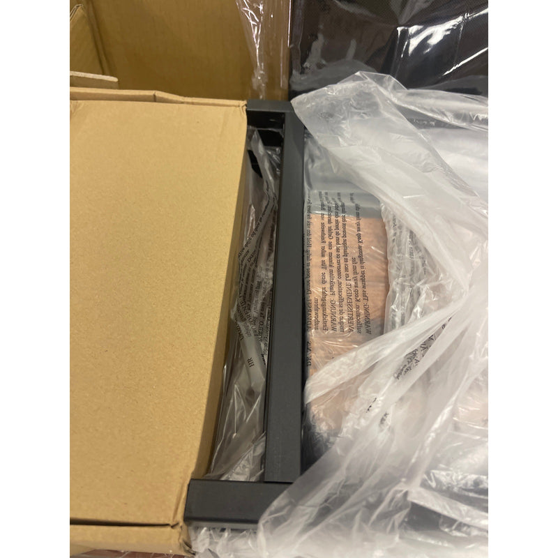 WLIVE Night Stand Set of 2 with Charger Station, Black, 2 Fabric Drawers