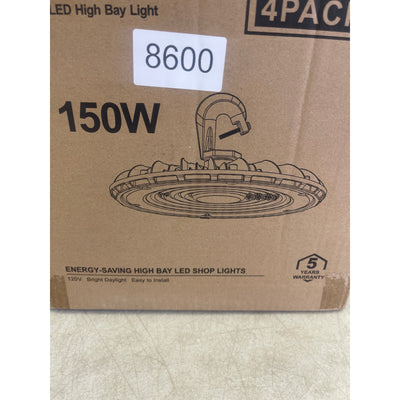 Pack-of-4 UFO LED High Bay Light 150W 16,500LM Commercial Lights Energy Saving