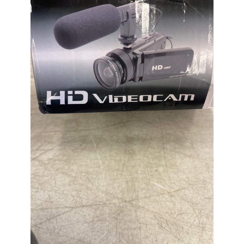 HD Video Camera 1080P 16MP Camcorder IR Night Vision Vlogging Camera Black w Mic
