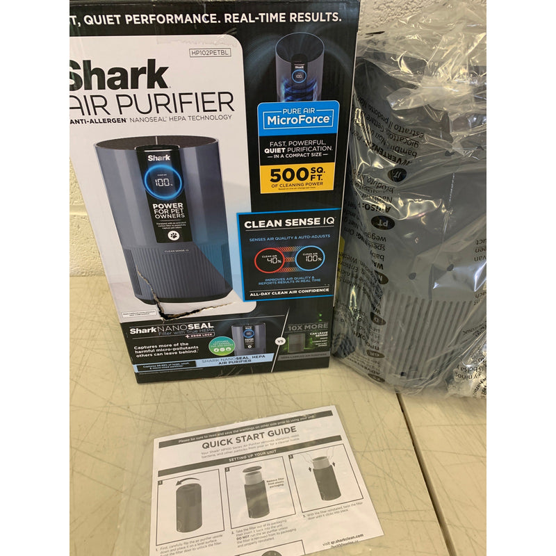 Shark Air Purifier Clean Sense for Home HEPA Technology for Allergies HP102PETBL