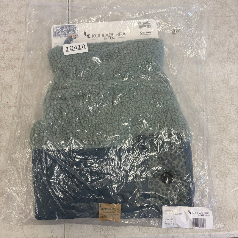 Koolaburra by UGG Pet Carson Reversible Dog Vest - 20-21" Collar, Green - XL