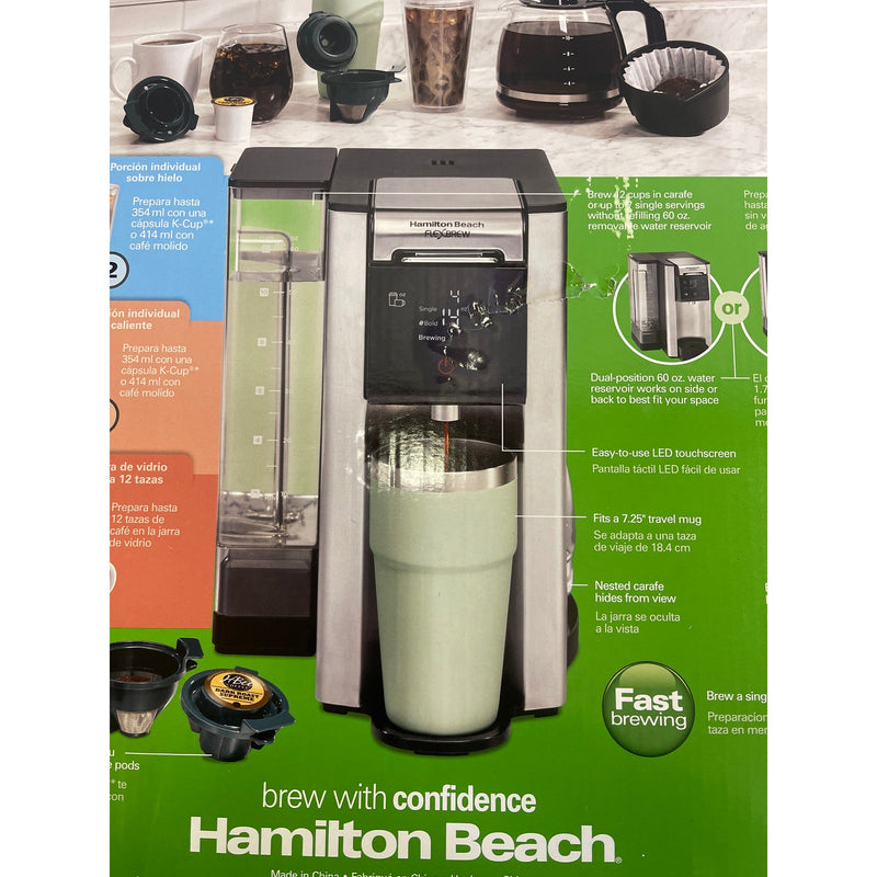 Hamilton Beach FlexBrew Advanced 5-in-1 Coffee Maker, Removable Dual-Position