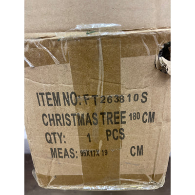 Árbol de Navidad artificial de 180 cm, decoración navideña, árbol artificial de temporada con adornos