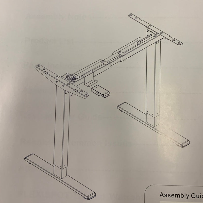 Escritorio de pie Flexispot con controlador de 2 botones, negro, ajustable, altura y anchura, EC1B-V3