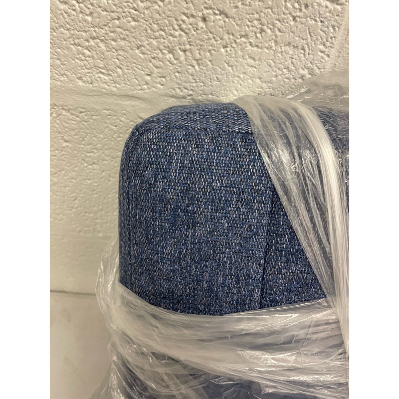 1-Pc MINCETA Bar Stool Modern Upholstered Metal Counter Height Stool w Footrest