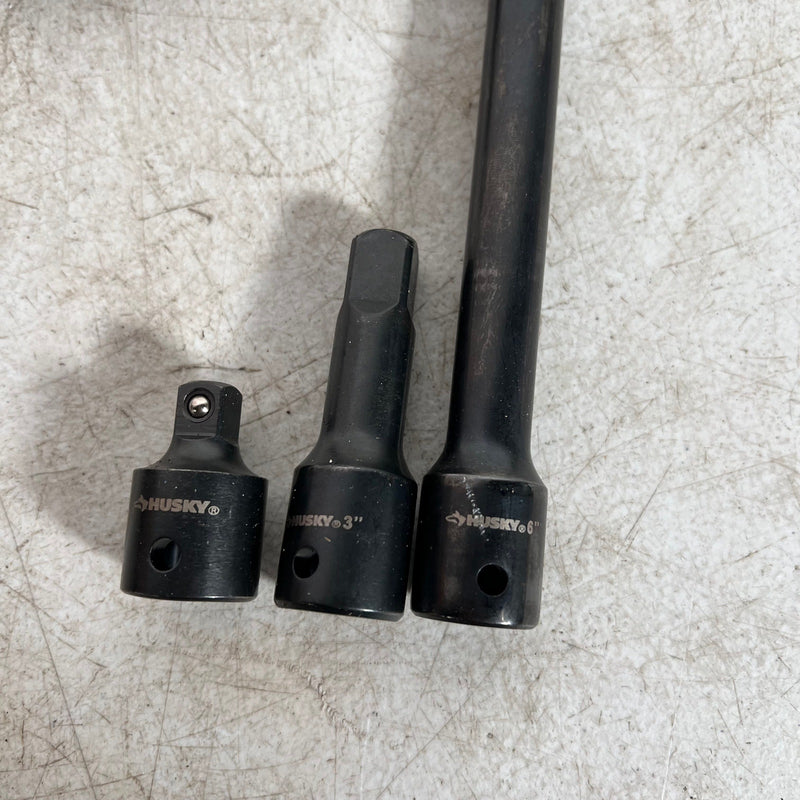Husky Impact Accessory Set 3-Piece, 2 Extensions and 1 Adapter, 3" & 6"