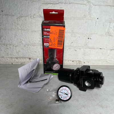 Husky 3/8 in. High Performance Air Regulator, 0-150 PSI 1003211355